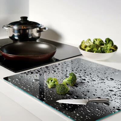 Tagliere in vetro Gocce d'acqua sul vetro