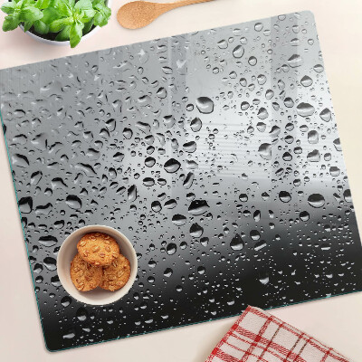 Tagliere in vetro Gocce d'acqua sul vetro