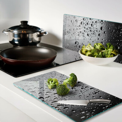 Tagliere in vetro Gocce d'acqua sul vetro