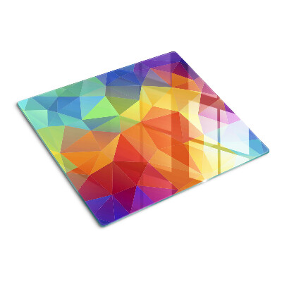 Tagliere in vetro Geometria dei triangoli colorati