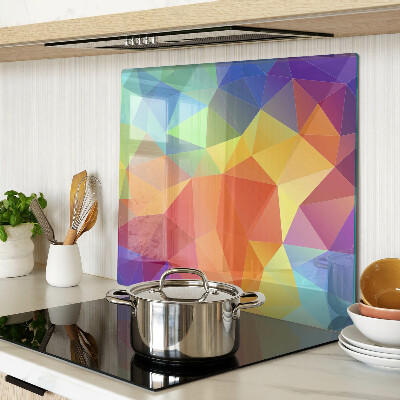 Tagliere in vetro Geometria dei triangoli colorati
