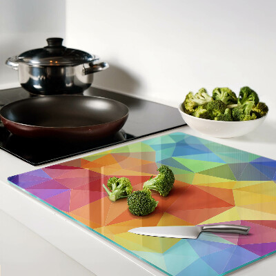 Tagliere in vetro Geometria dei triangoli colorati