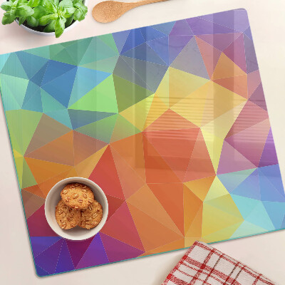 Tagliere in vetro Geometria dei triangoli colorati