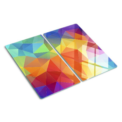 Tagliere in vetro Geometria dei triangoli colorati