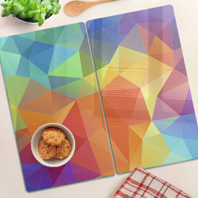 Tagliere in vetro Geometria dei triangoli colorati