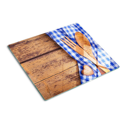 Tagliere in vetro temperato Tema cucina con accessori in legno