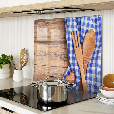 Tagliere in vetro temperato Tema cucina con accessori in legno