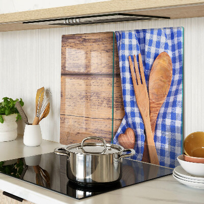 Tagliere in vetro temperato Tema cucina con accessori in legno