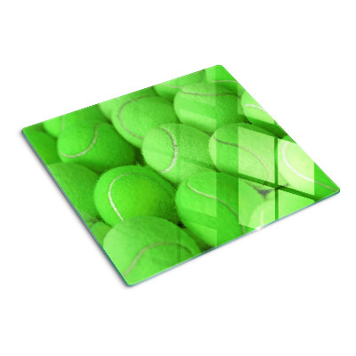 Tagliere in vetro Palline da tennis su sfondo verde