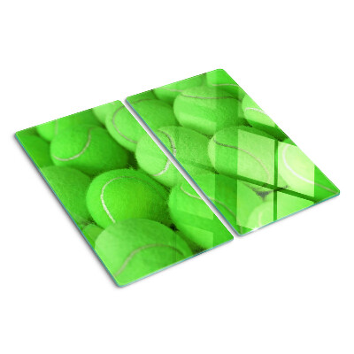 Tagliere in vetro Palline da tennis su sfondo verde