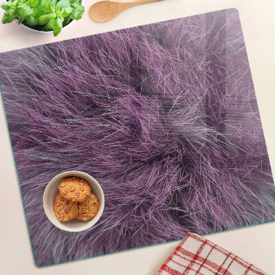 Tagliere in vetro temperato Pelliccia viola