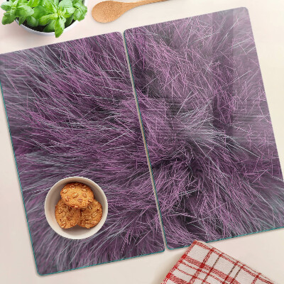 Tagliere in vetro temperato Pelliccia viola