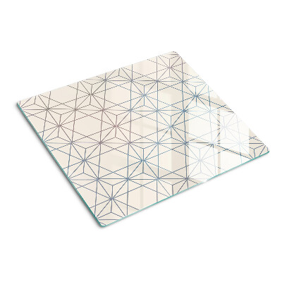 Tagliere in vetro temperato Geometria con triangoli e linee