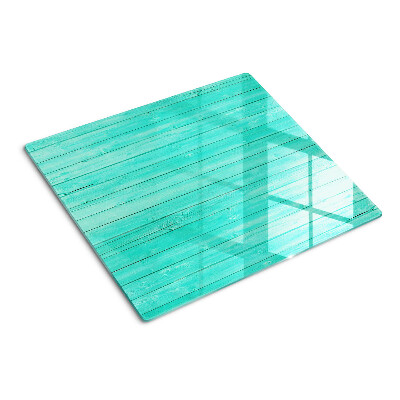 Tagliere in vetro Pavimento in legno turchese