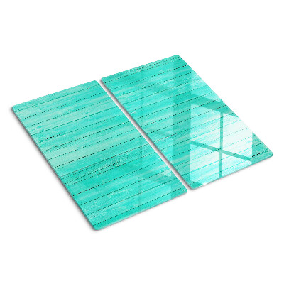 Tagliere in vetro Pavimento in legno turchese