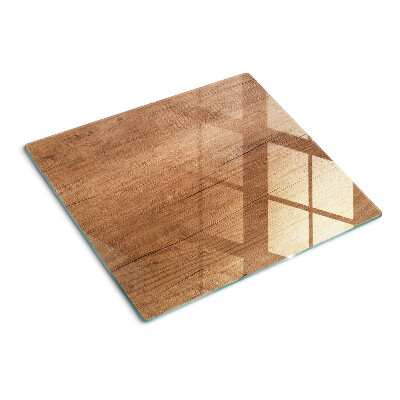 Tagliere in vetro Legno con riflesso della finestra