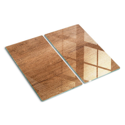 Tagliere in vetro Legno con riflesso della finestra