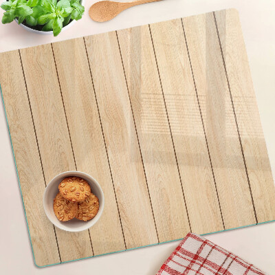 Tagliere in vetro temperato Tavola di legno di colore chiaro