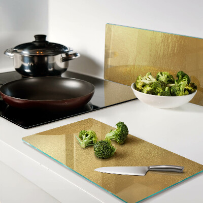 Tagliere in vetro Superficie dorata con riflessi