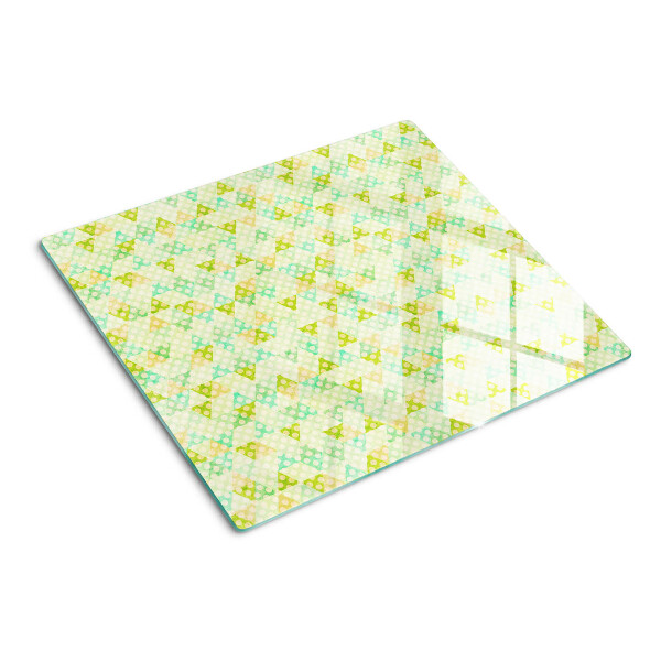 Tagliere in vetro temperato Geometria nei colori pastello