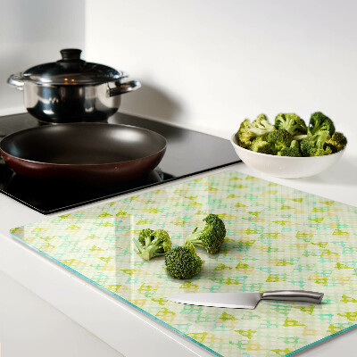 Tagliere in vetro temperato Geometria nei colori pastello