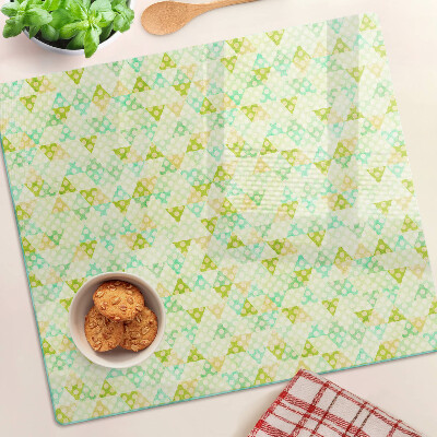 Tagliere in vetro temperato Geometria nei colori pastello