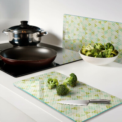 Tagliere in vetro temperato Geometria nei colori pastello