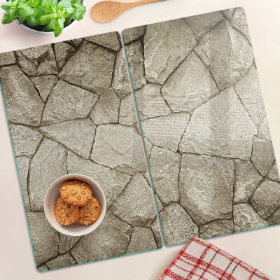 Tagliere in vetro temperato Mosaico in pietra nei toni del marrone