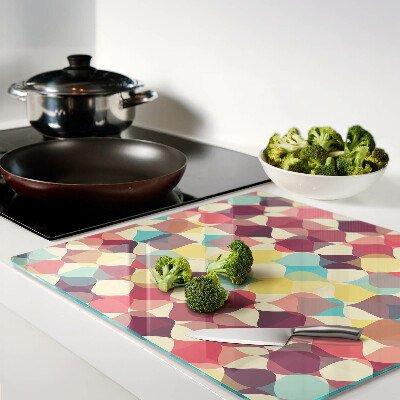 Tagliere in vetro Geometria dei cerchi colorati