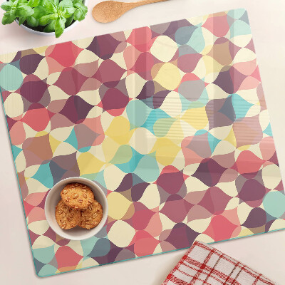 Tagliere in vetro Geometria dei cerchi colorati