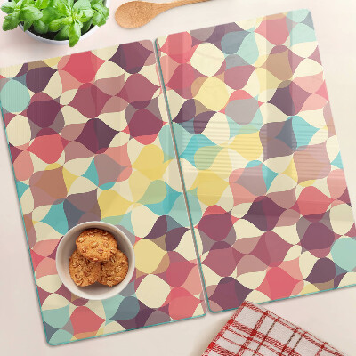 Tagliere in vetro Geometria dei cerchi colorati