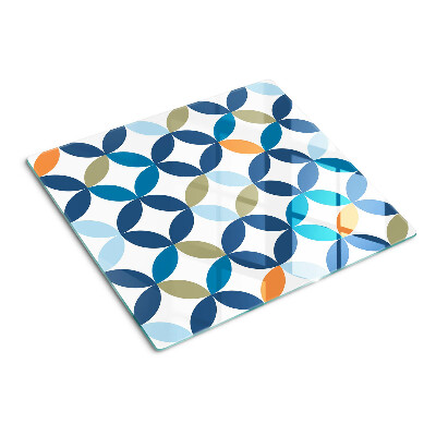 Tagliere in vetro temperato Foglie geometriche in diversi colori