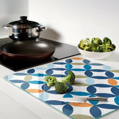 Tagliere in vetro temperato Foglie geometriche in diversi colori