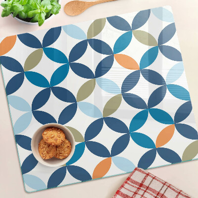 Tagliere in vetro temperato Foglie geometriche in diversi colori