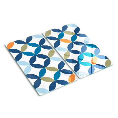 Tagliere in vetro temperato Foglie geometriche in diversi colori