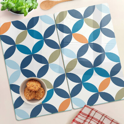 Tagliere in vetro temperato Foglie geometriche in diversi colori