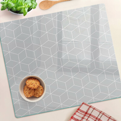 Tagliere in vetro Griglia geometrica esagonale