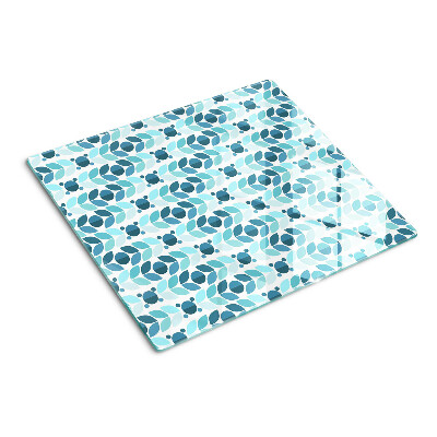 Tagliere in vetro Foglie nei toni del blu