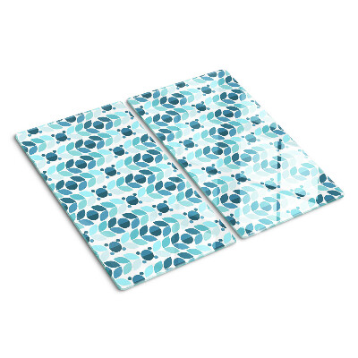 Tagliere in vetro Foglie nei toni del blu
