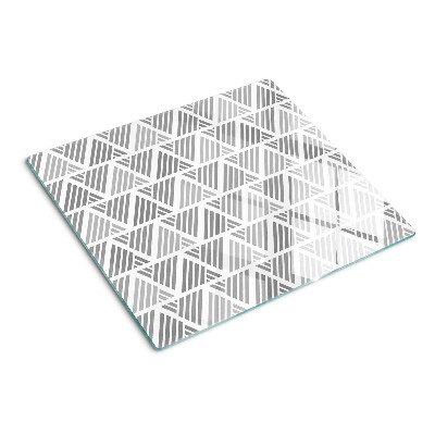 Tagliere in vetro temperato Motivi geometrici in tonalità di grigio