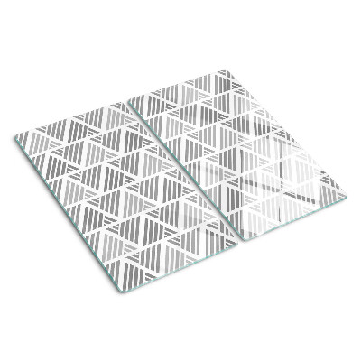 Tagliere in vetro temperato Motivi geometrici in tonalità di grigio