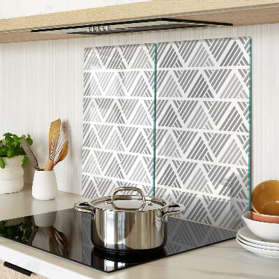 Tagliere in vetro temperato Motivi geometrici in tonalità di grigio