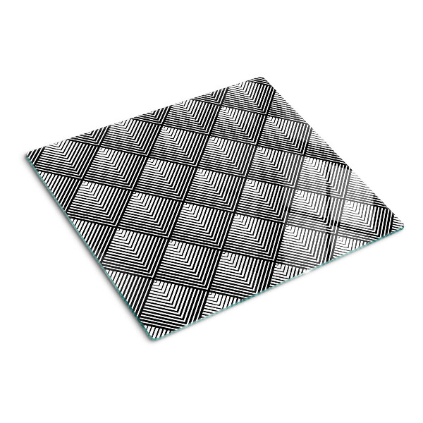 Tagliere in vetro temperato Geometria in bianco e nero