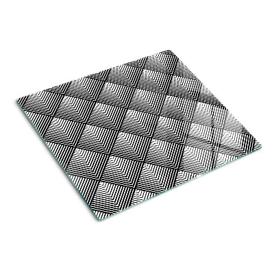 Tagliere in vetro temperato Geometria in bianco e nero