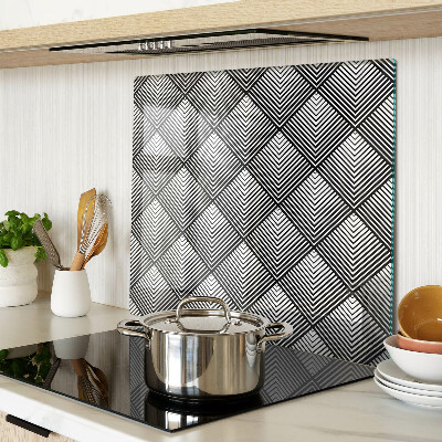 Tagliere in vetro temperato Geometria in bianco e nero