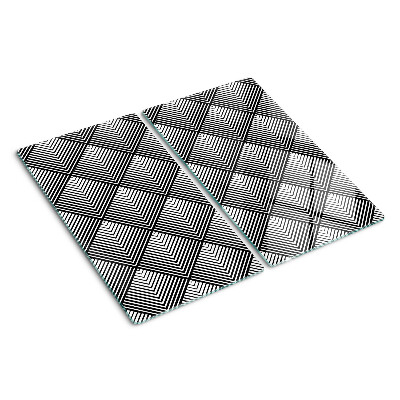 Tagliere in vetro temperato Geometria in bianco e nero