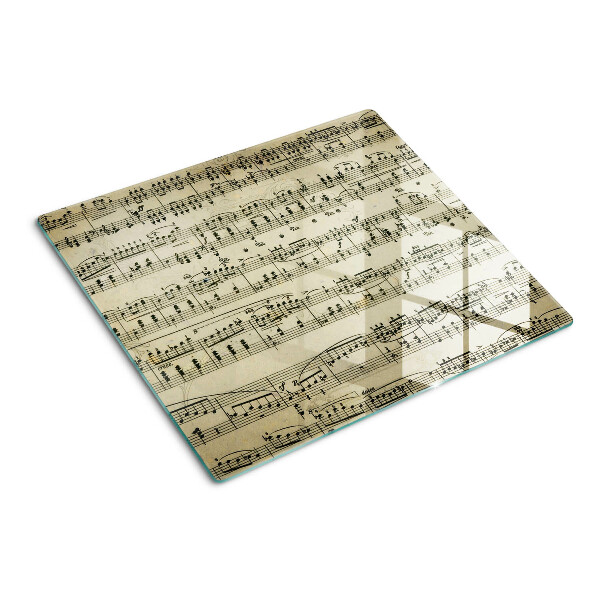 Tagliere in vetro notazione musicale
