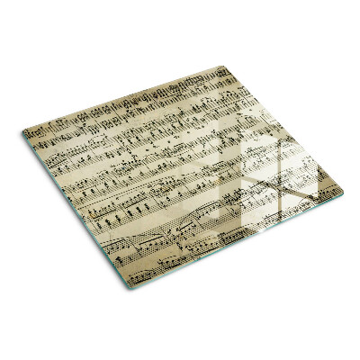 Tagliere in vetro notazione musicale