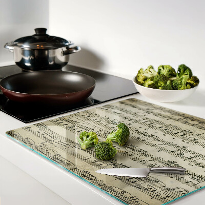 Tagliere in vetro notazione musicale