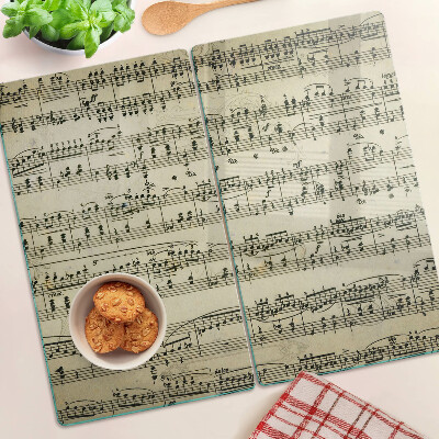 Tagliere in vetro notazione musicale